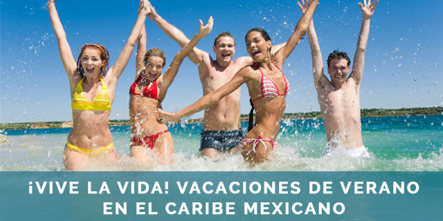 vacaciones de verano en cancún mar personas felicidad